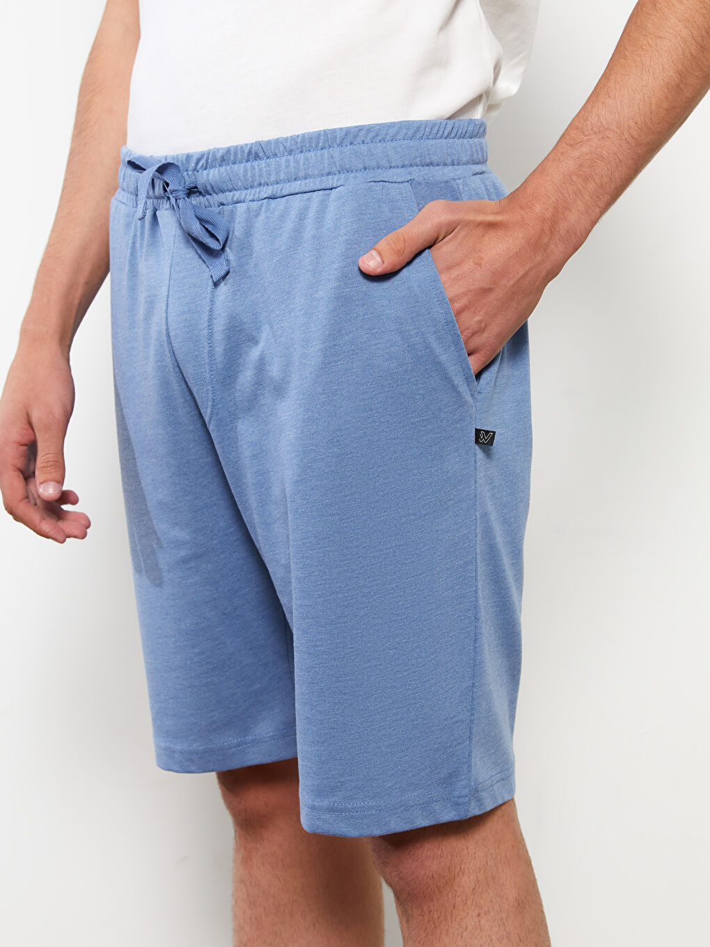 Mavi Standart Kalıp Erkek Pijama Alt Şort-4