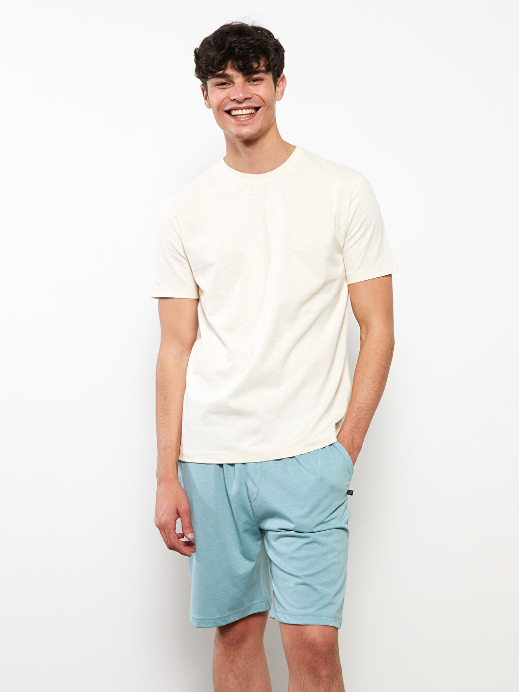 Yeşil Standart Kalıp Erkek Pijama Alt Şort