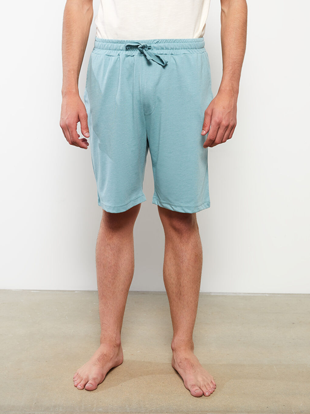 Yeşil Standart Kalıp Erkek Pijama Alt Şort-2