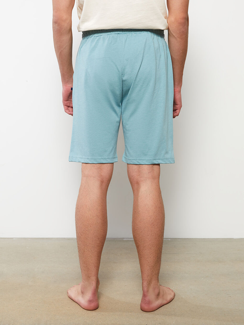 Yeşil Standart Kalıp Erkek Pijama Alt Şort-3