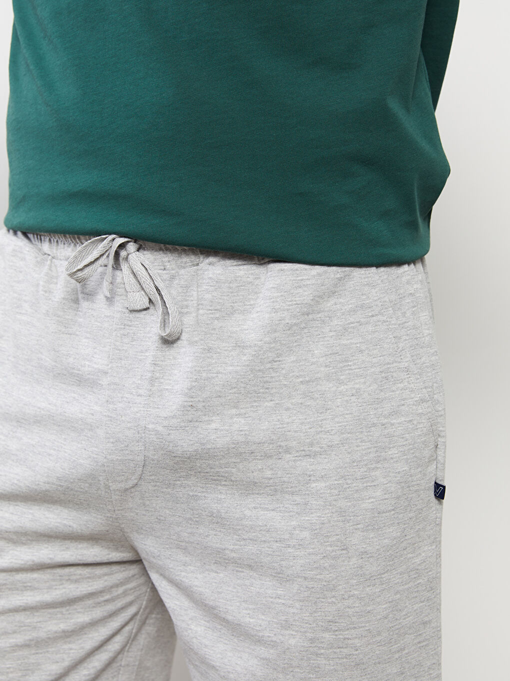 Gri Standart Kalıp Erkek Pijama Alt Şort-5