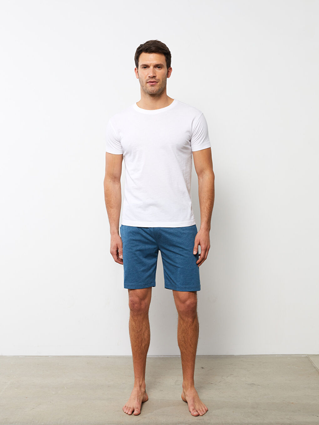 Petrol Standart Kalıp Erkek Pijama Alt Şort