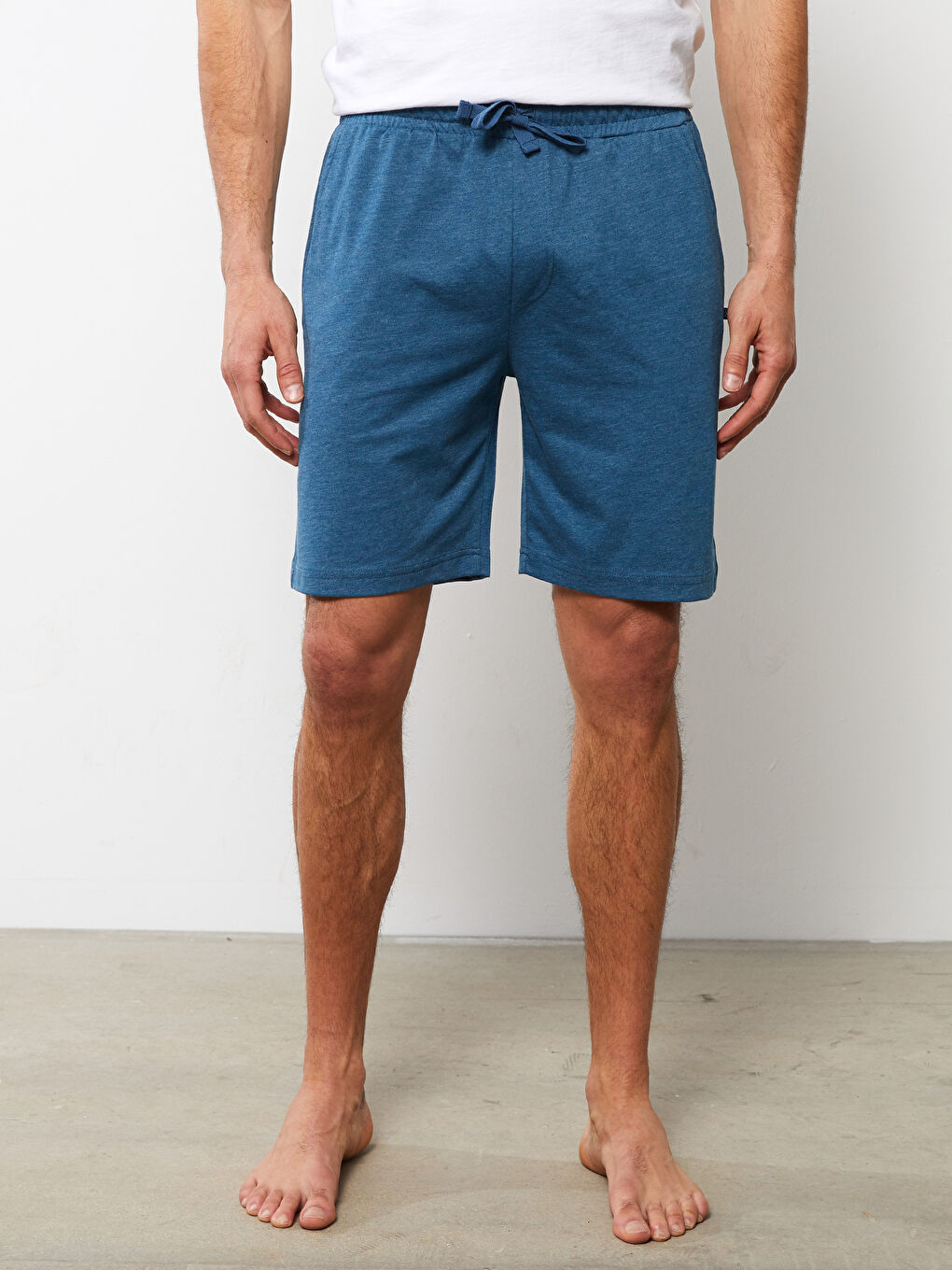 Petrol Standart Kalıp Erkek Pijama Alt Şort-2