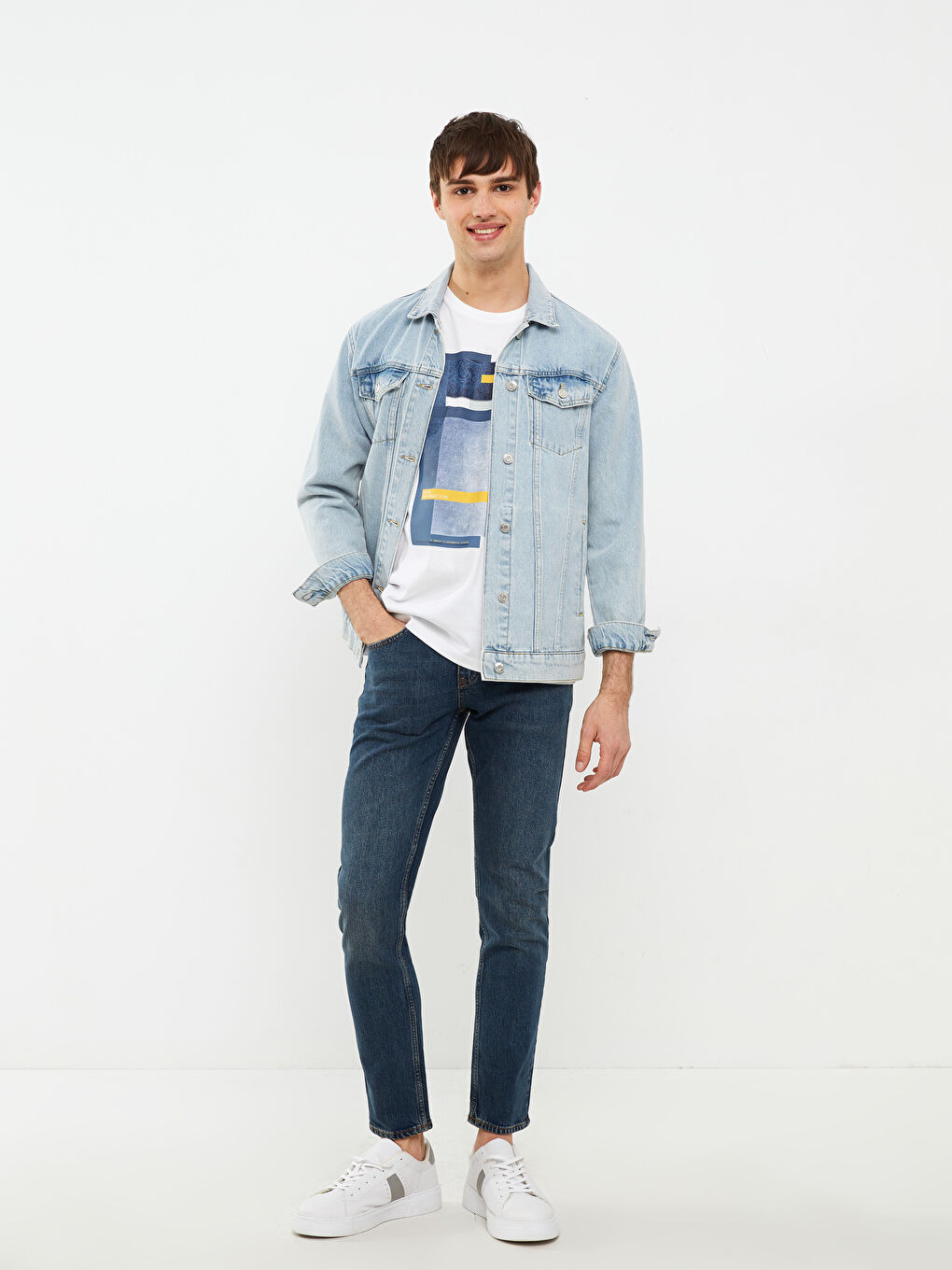 750 Blugi Slim Fit pentru Bărbați