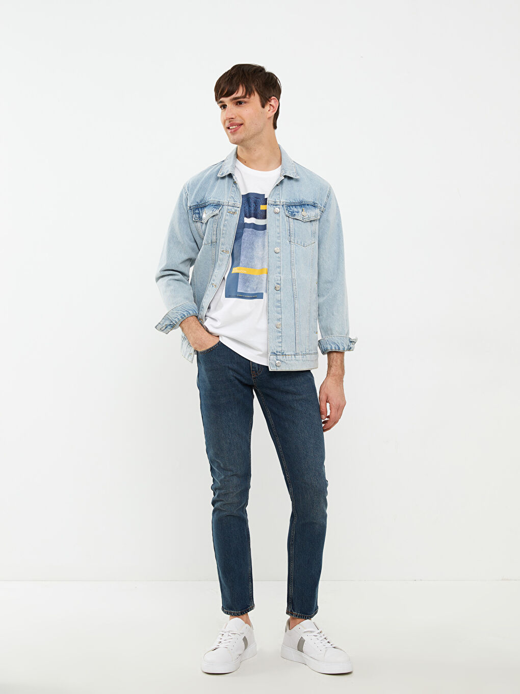 750 Blugi Slim Fit pentru Bărbați-1