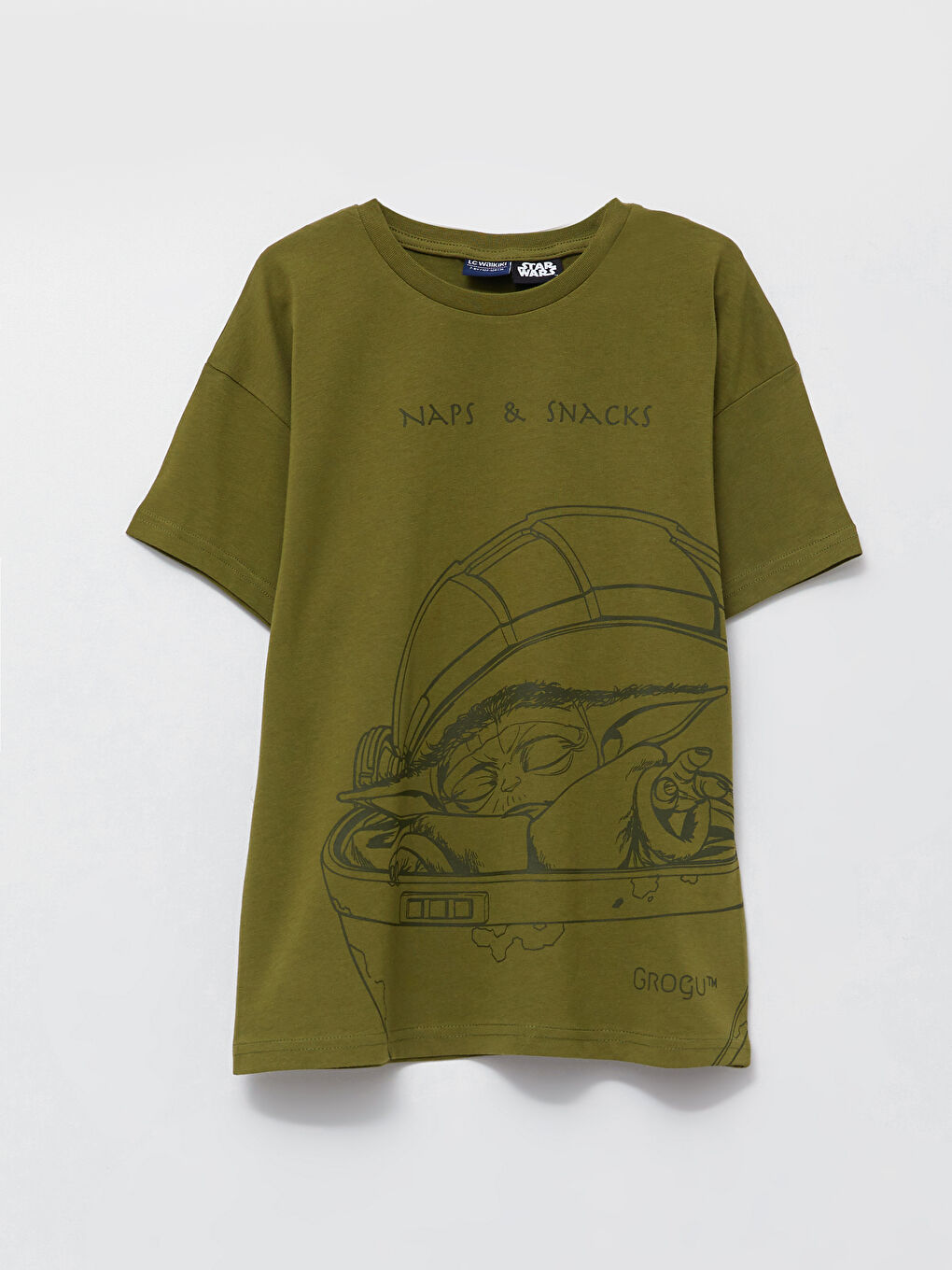 Crew Neck Star Wars Printed Short Sleeve Cotton Boy T-Shirt