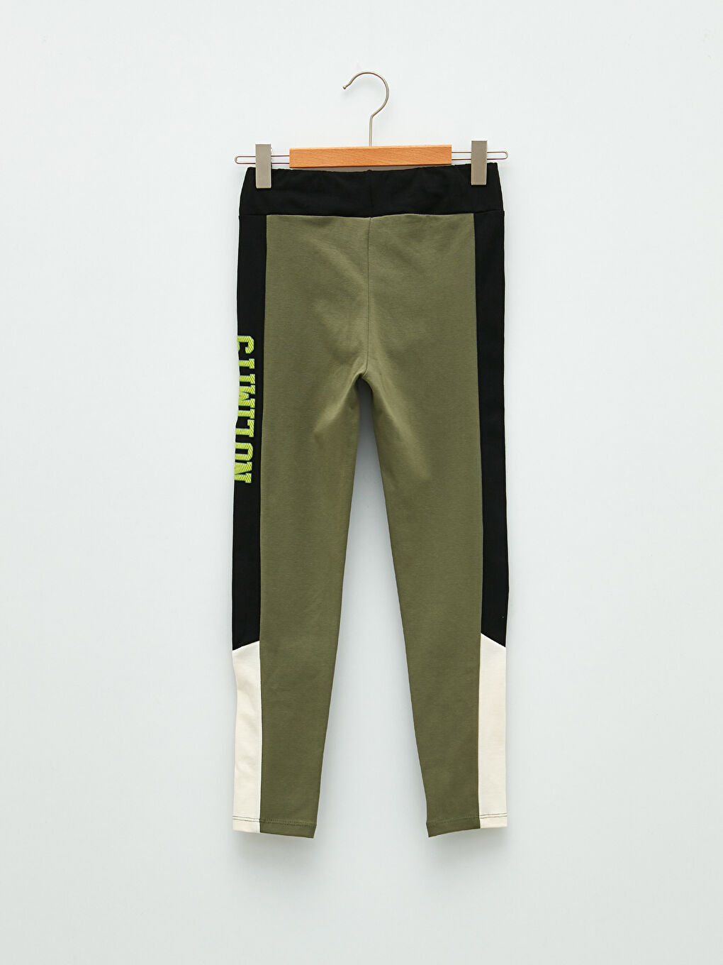 Elastic Waist Printed Cotton Girl Long Tights-1