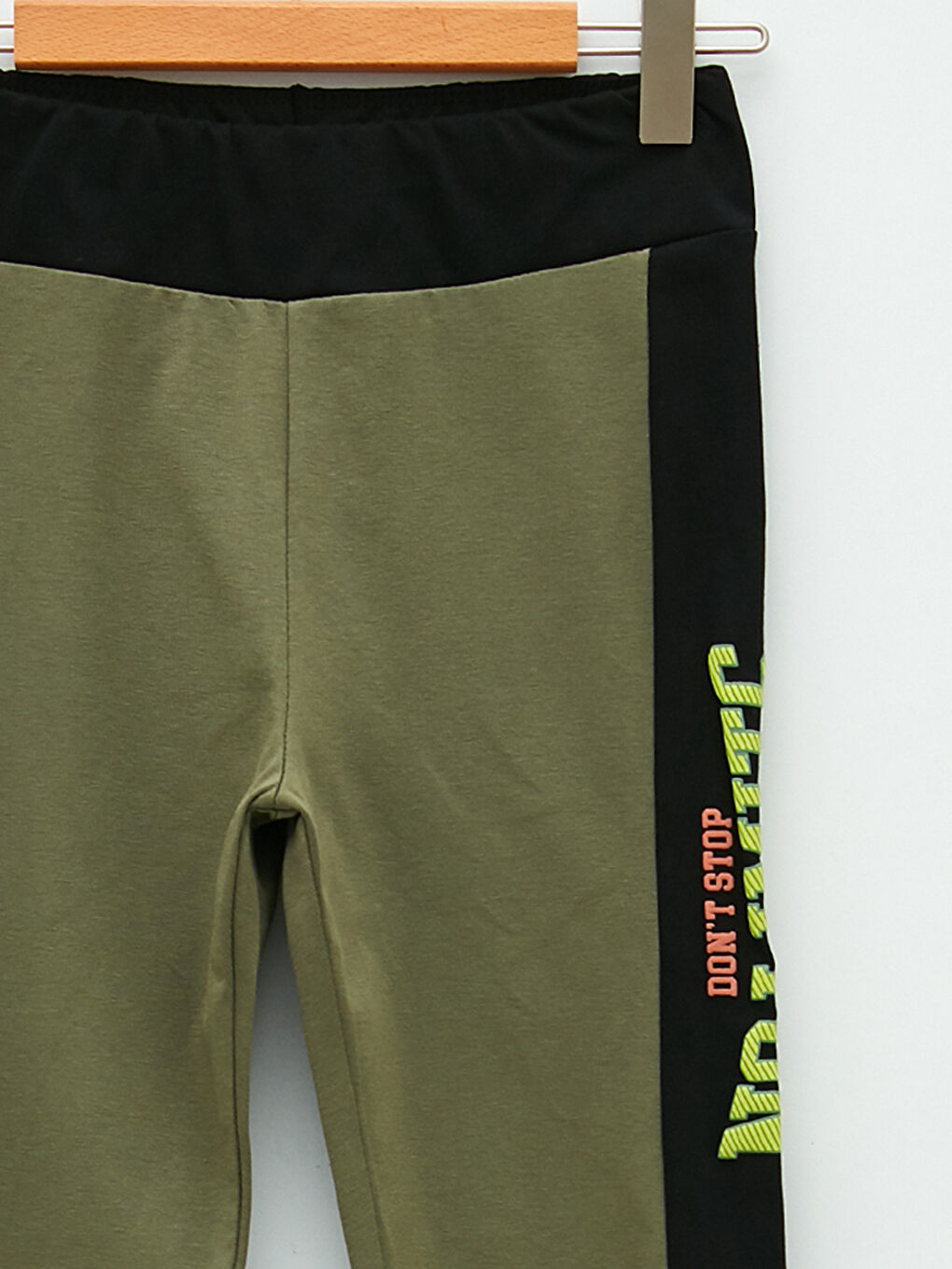 Elastic Waist Printed Cotton Girl Long Tights-2