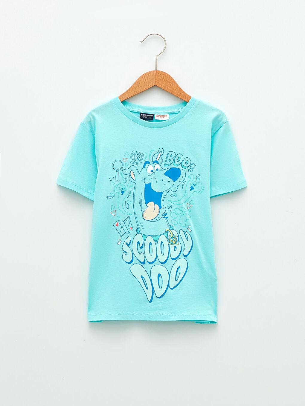 LCW Kids Crew Neck Scooby Doo Printed Short Sleeve Cotton Boy T-Shirt -S23565Z4-G1A