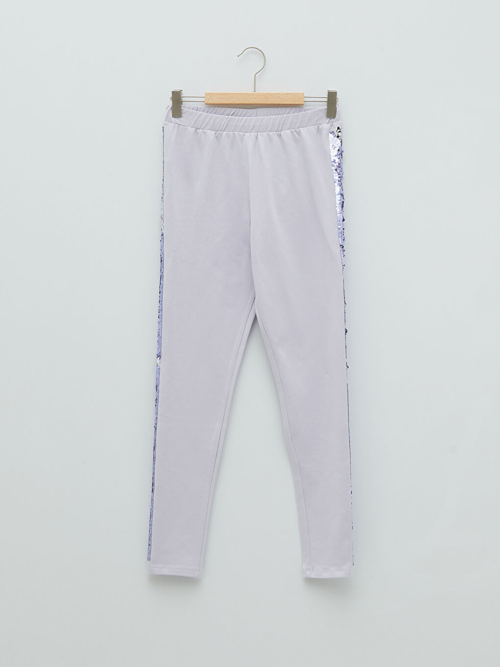 Girls' Leggings with Elastic Waist and Two-Way Sequins