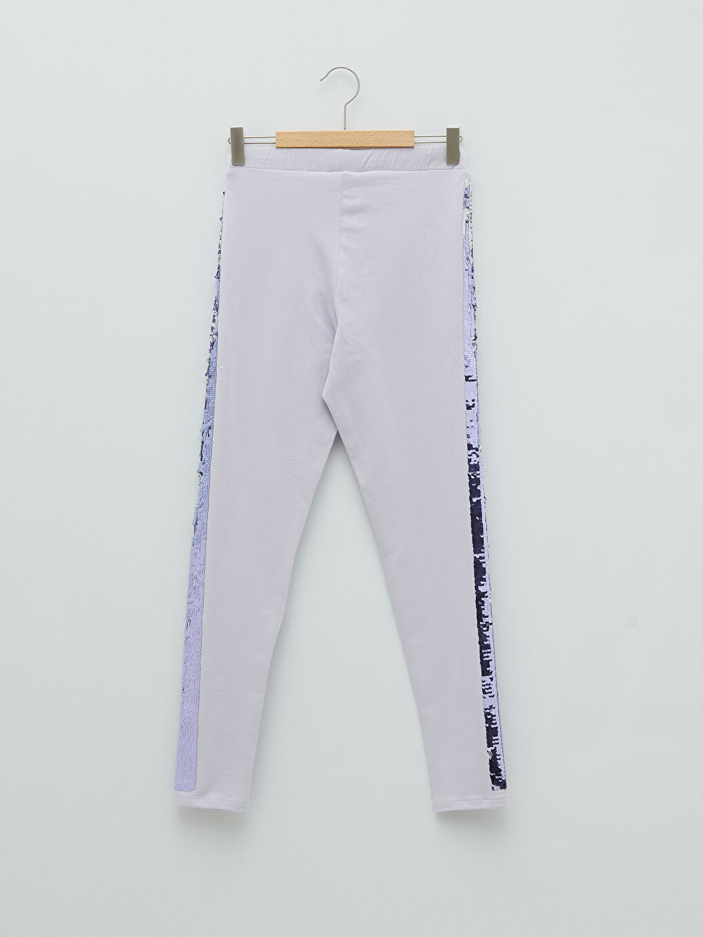 Girls' Leggings with Elastic Waist and Two-Way Sequins-1