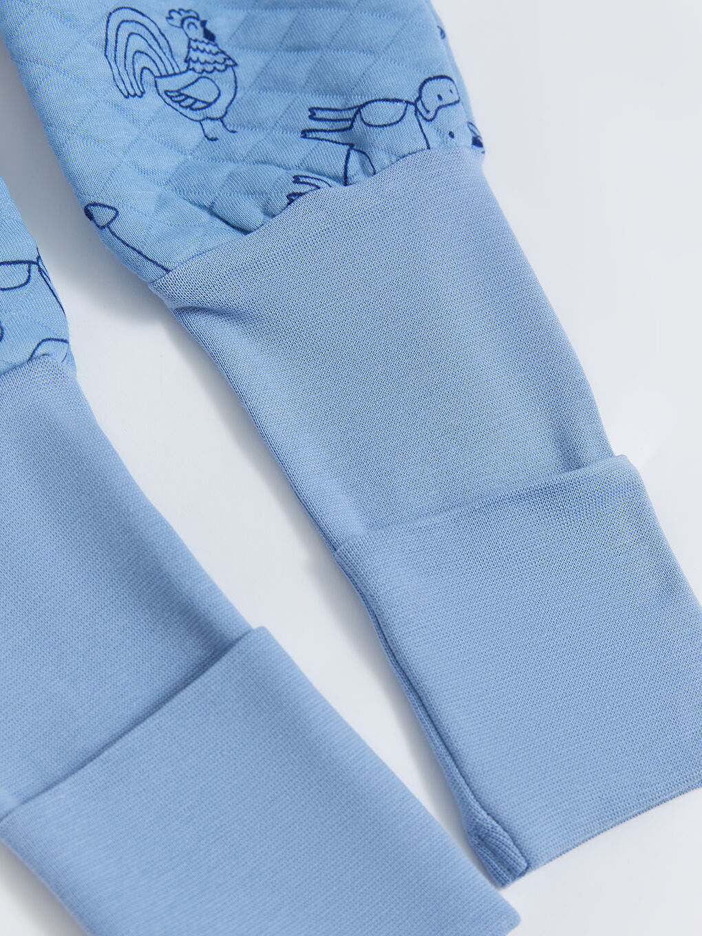 Mavi Bisiklet Yaka Baskılı Erkek Bebek Tulum-3