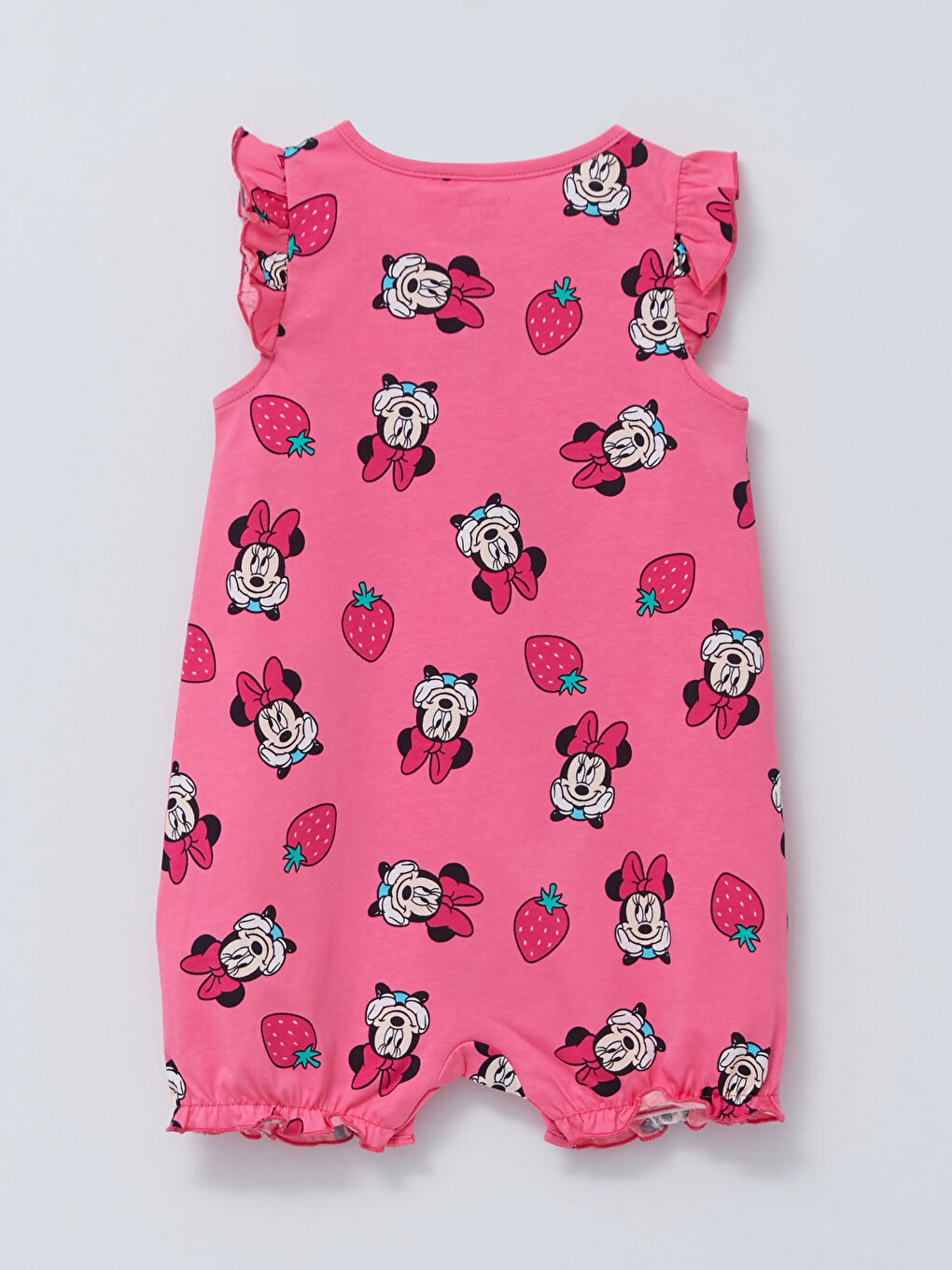 Crew Neck Minnie Mouse Printed Cotton Baby Girl Rompers 2 Pack-4