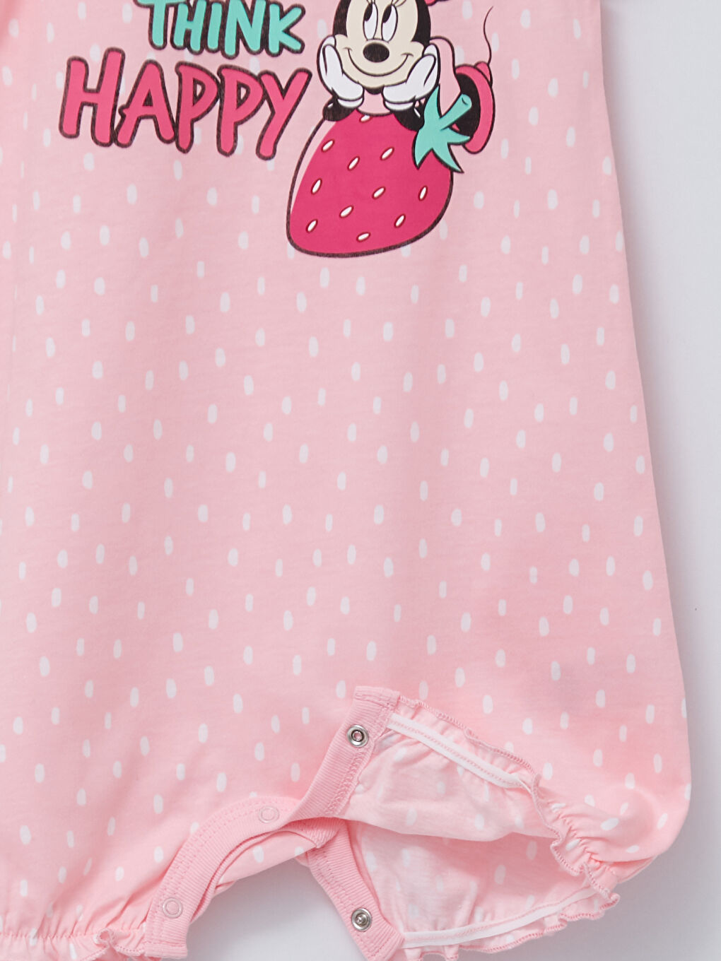 Crew Neck Minnie Mouse Printed Cotton Baby Girl Rompers 2 Pack-6