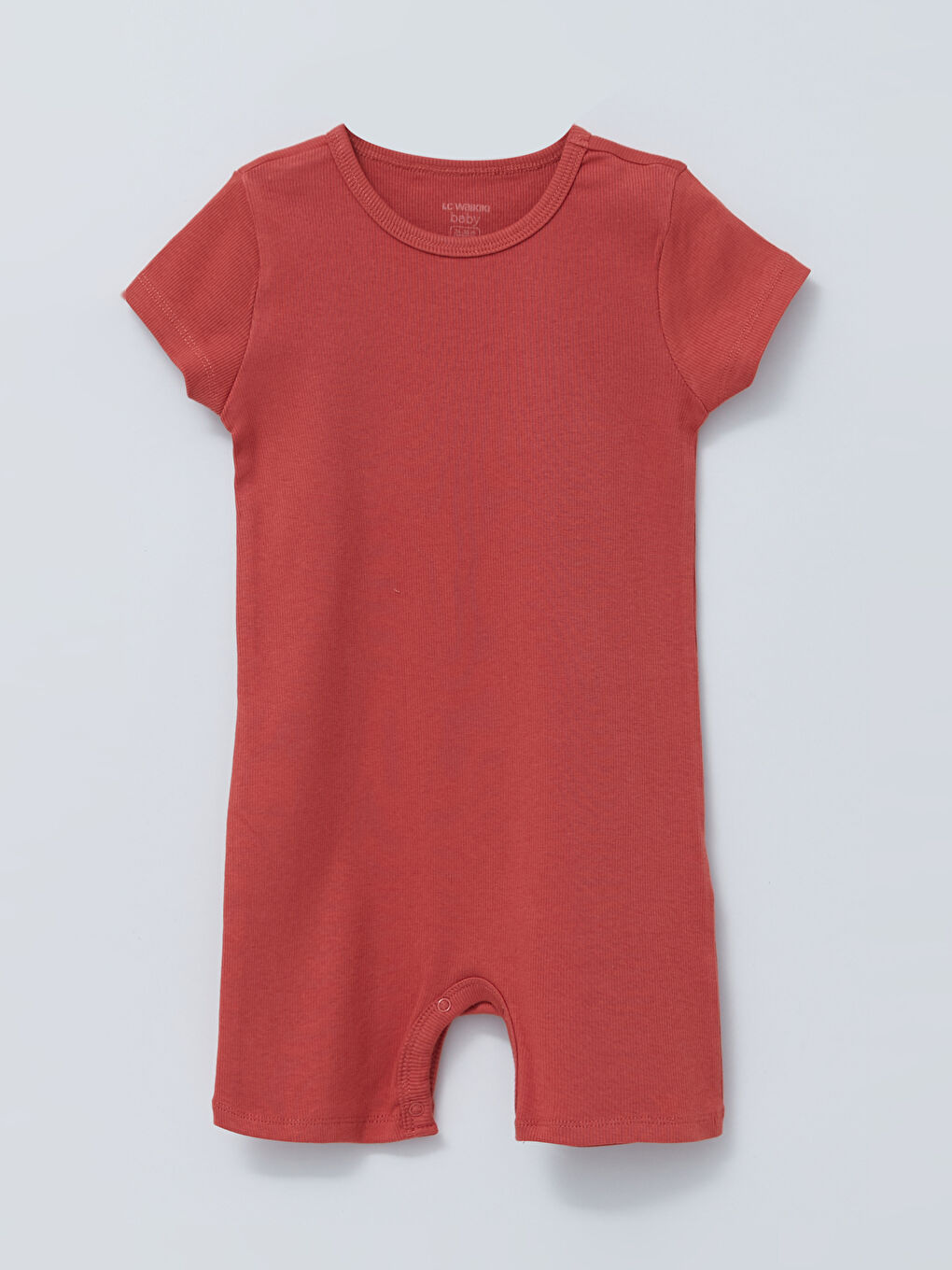 سلوبيت بنت رضع ياقة دائرية كم قصير طقم قطعتين-1