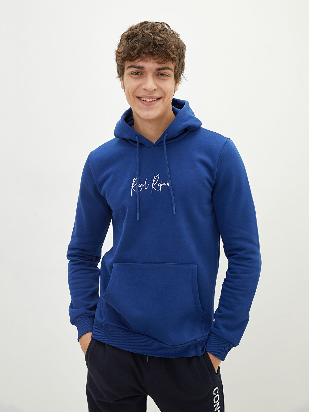 Long Sleeve Printed Men's Thick Hoodie-3