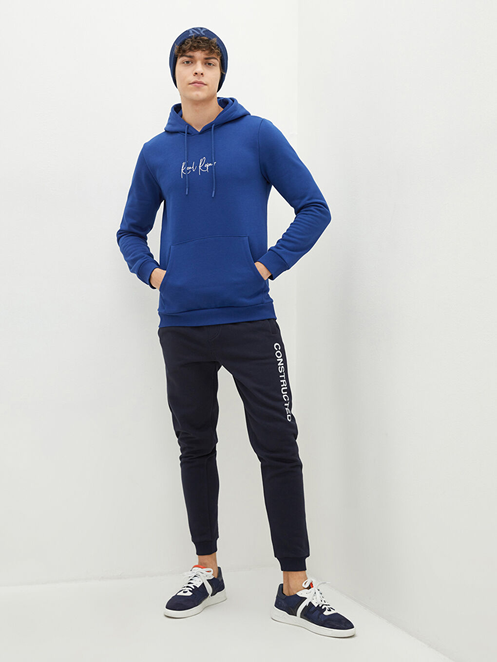 Long Sleeve Printed Men's Thick Hoodie-4