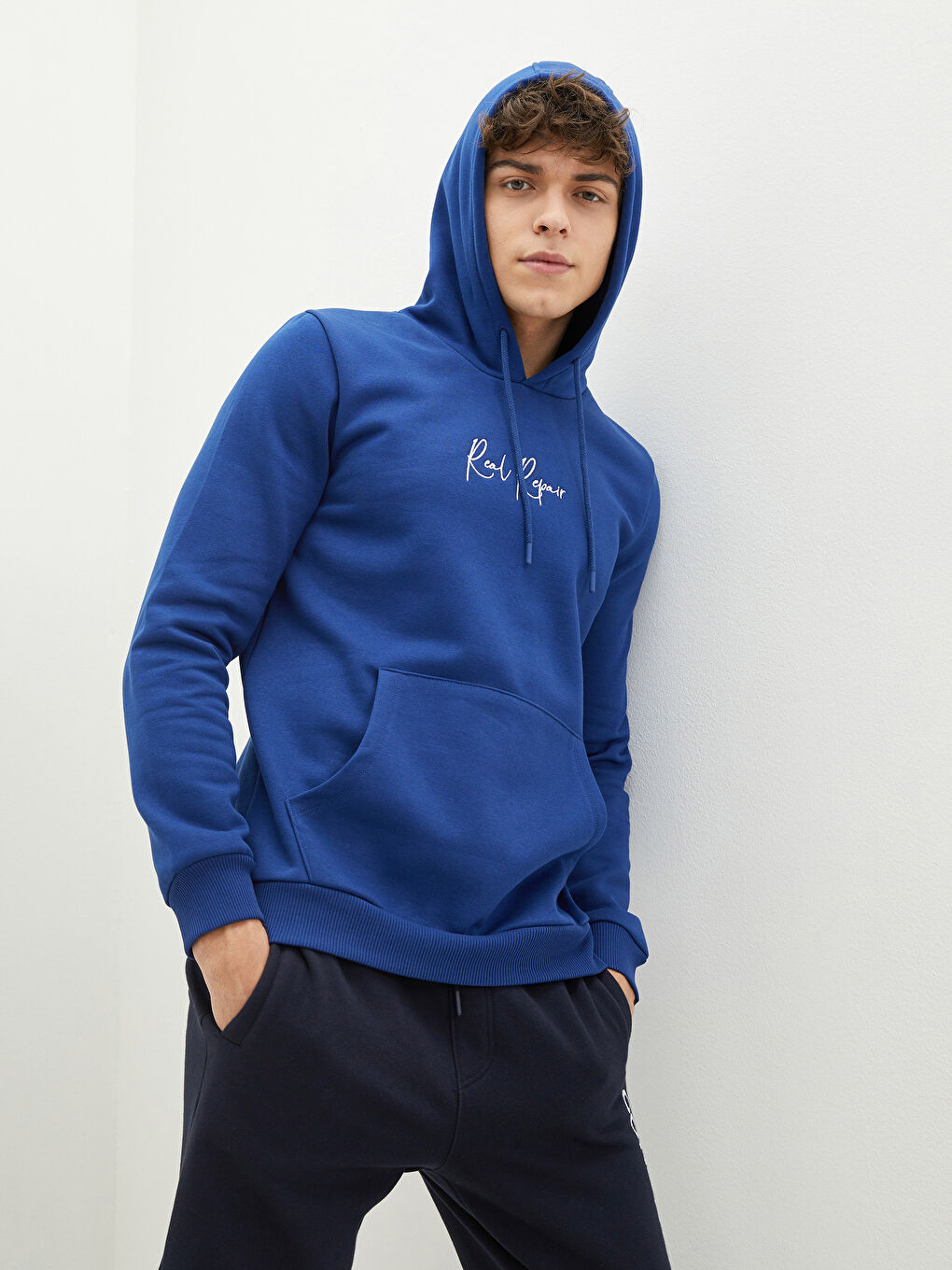 Long Sleeve Printed Men's Thick Hoodie-5