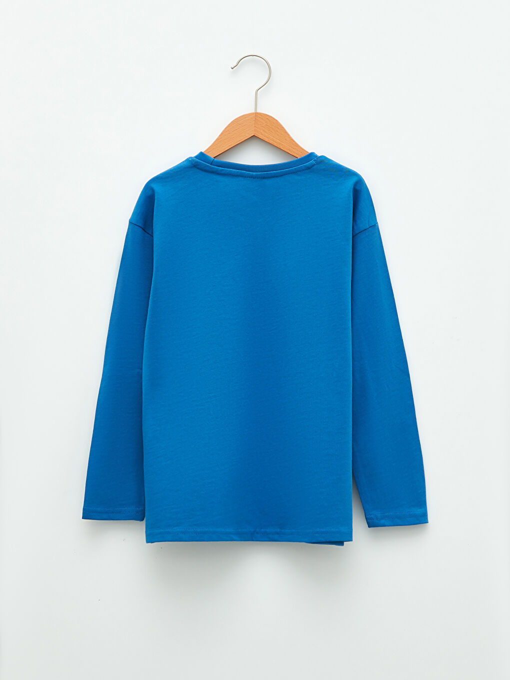 Crew Neck Printed Long Sleeve Cotton Boy T-shirt-1