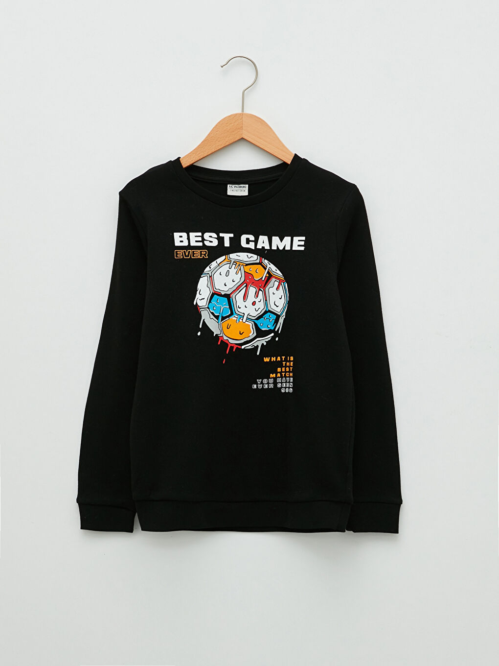 Crew Neck Printed Long Sleeve Boys' Sweatshirt