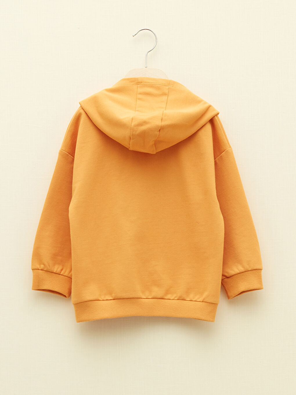 Turuncu Kapüşonlu Uzun Kollu Winnie the Pooh Baskılı Erkek Bebek Sweatshirt-1