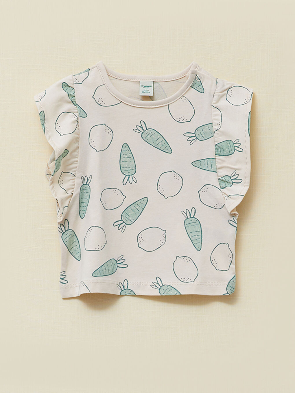 T-shirt et Short Imprimés à Manches Courtes Col Rond pour Bébé Filles, Lot de 2-1