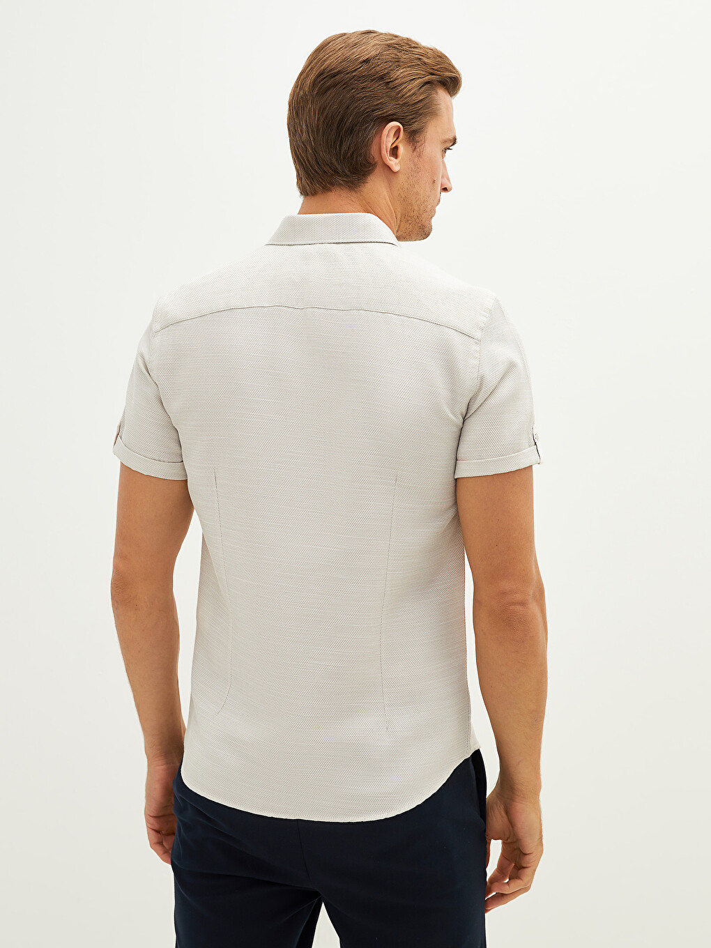 Slim Fit Short Sleeve Men's Shirt-4