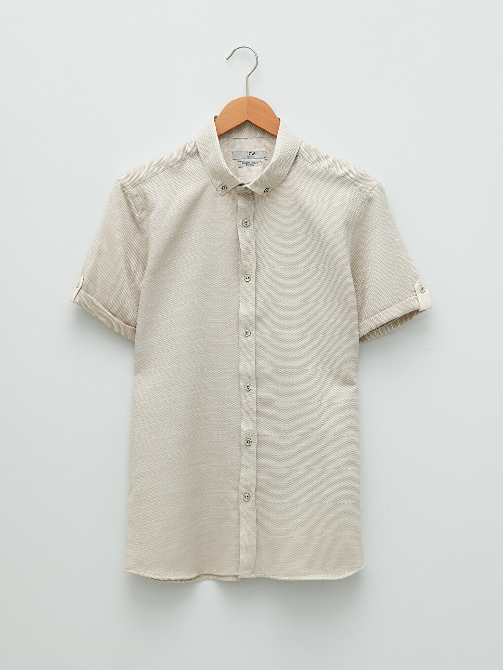Slim Fit Short Sleeve Men's Shirt-5