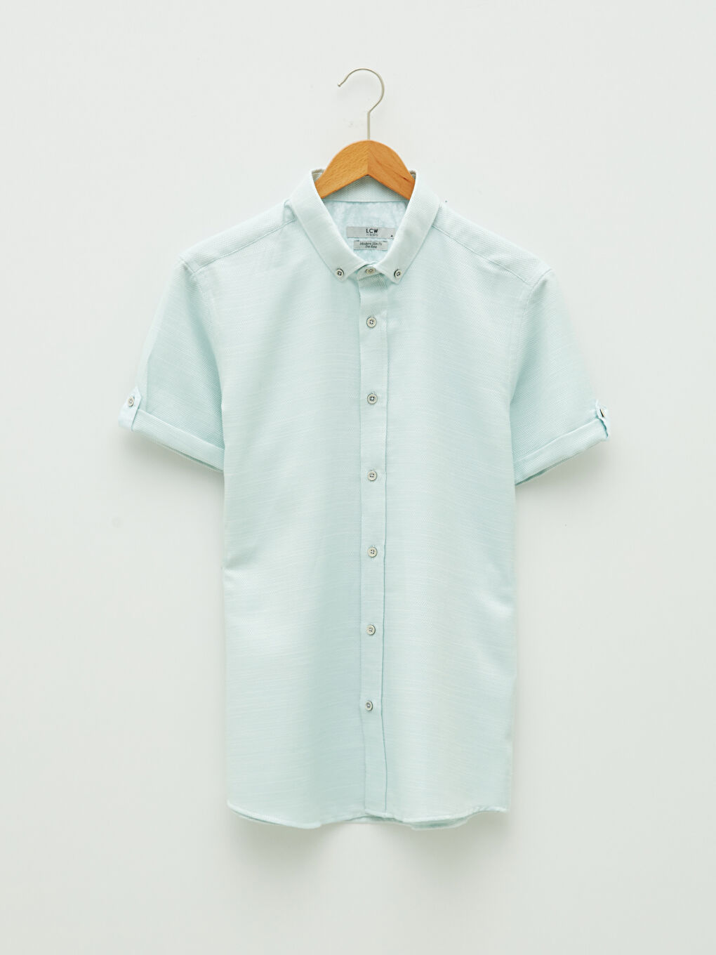 Ерлерге арналған тар пішім қысқа жең жейде-6