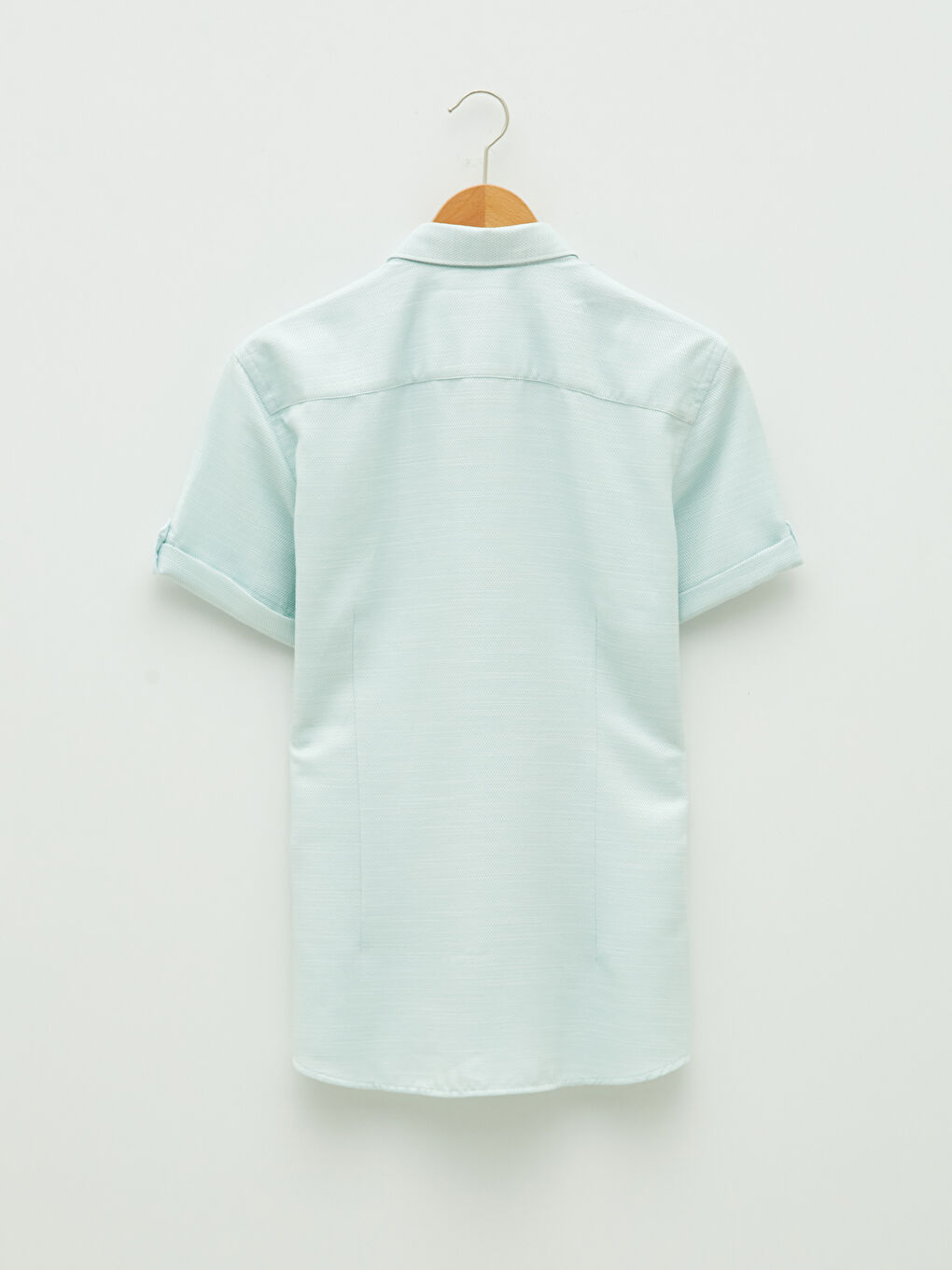 Ерлерге арналған тар пішім қысқа жең жейде-7