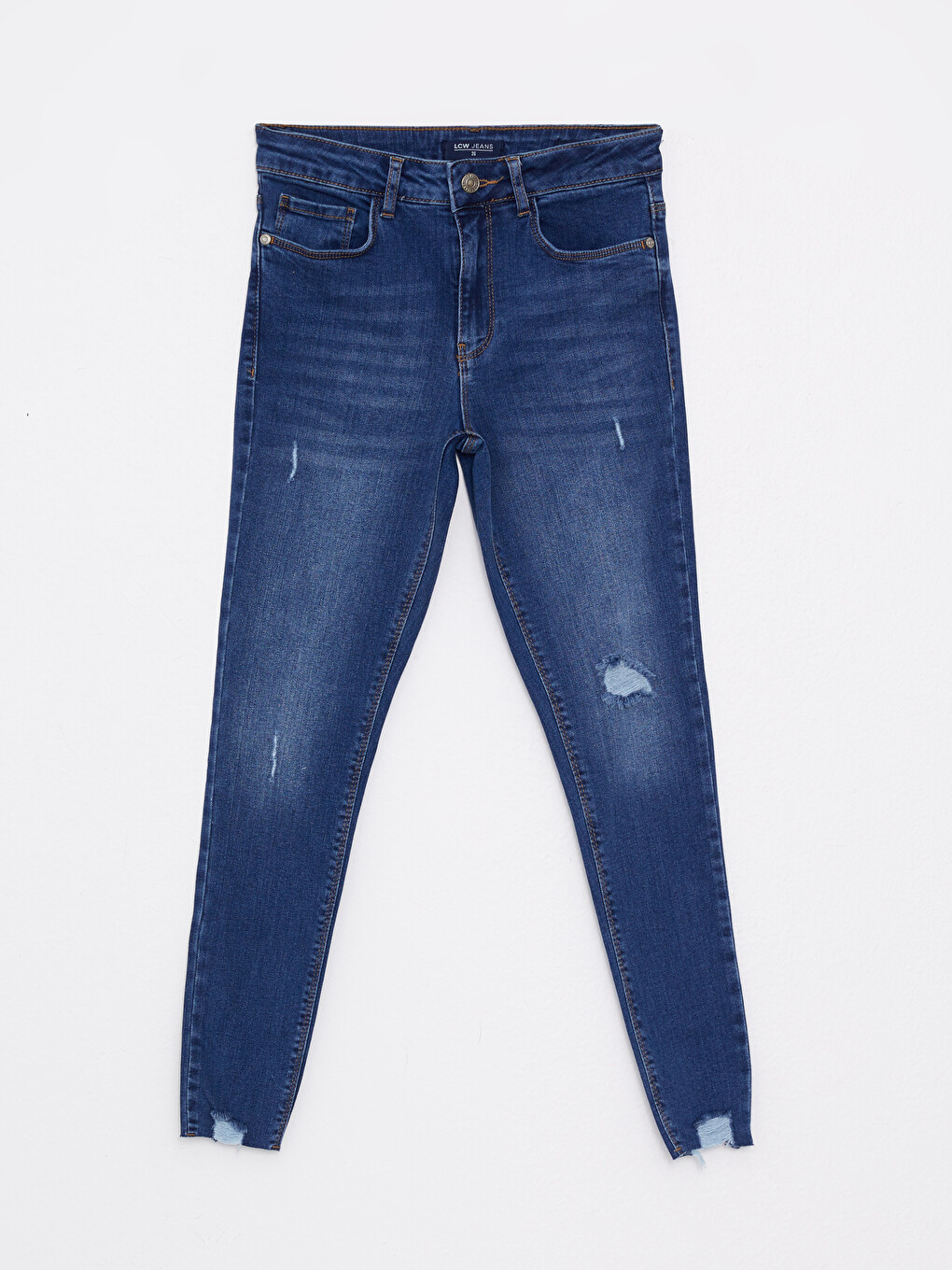High Waist Mercury Skinny Fit Straight Ripped Detailed Women's Rodeo Jean Trousers-5