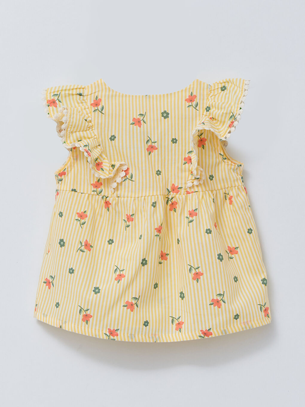 Crew Neck Short Sleeve Printed Baby Girl Blouse and Leggings 2-Pack Set-2