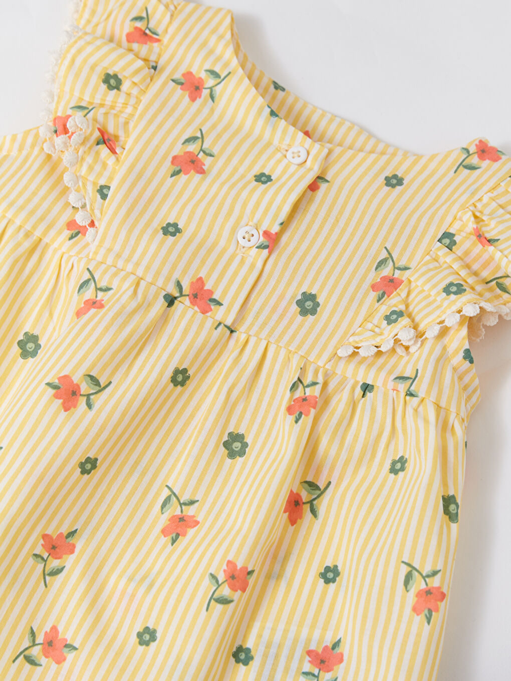 Crew Neck Short Sleeve Printed Baby Girl Blouse and Leggings 2-Pack Set-5