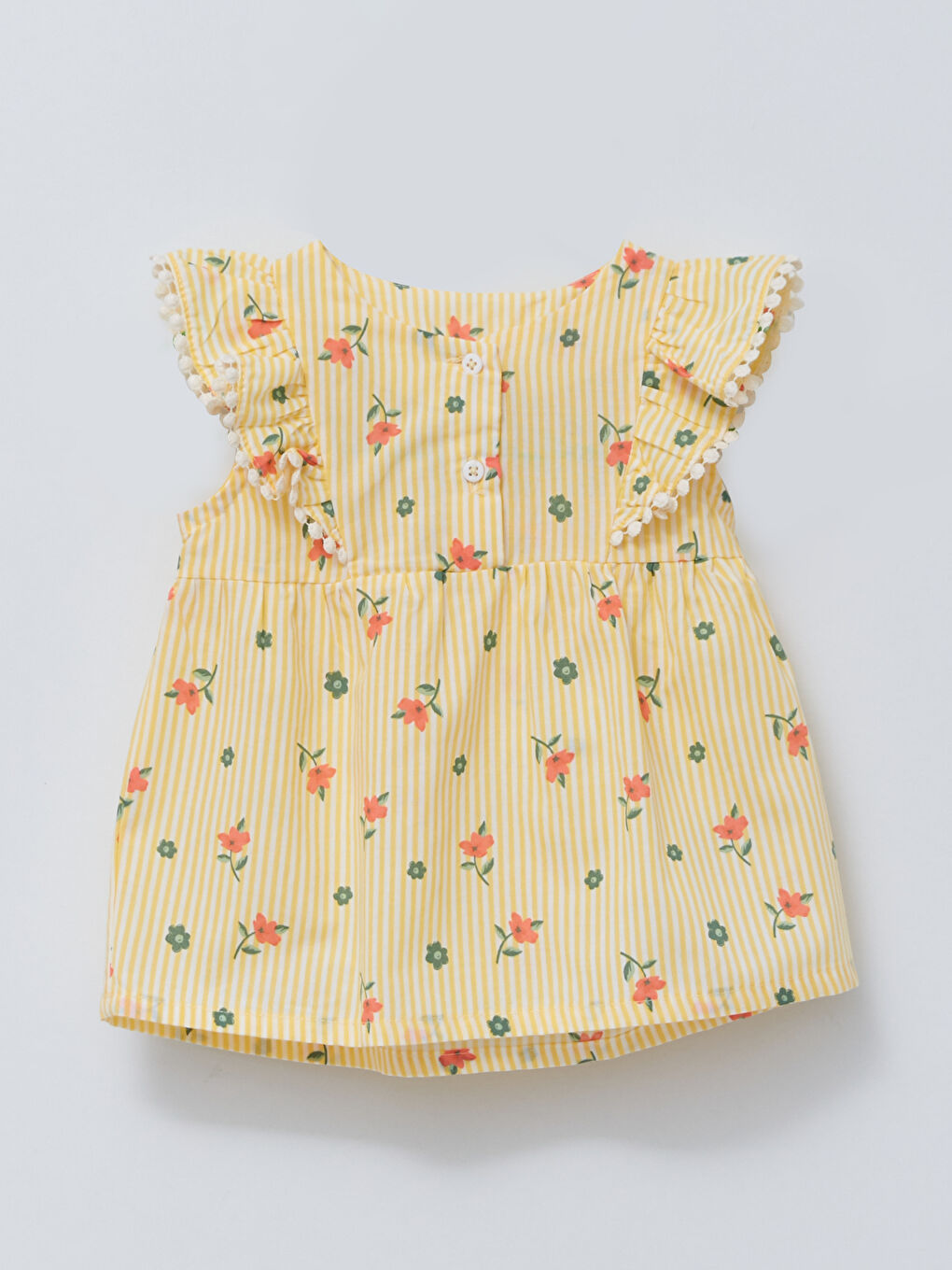 Crew Neck Short Sleeve Printed Baby Girl Blouse and Leggings 2-Pack Set-1