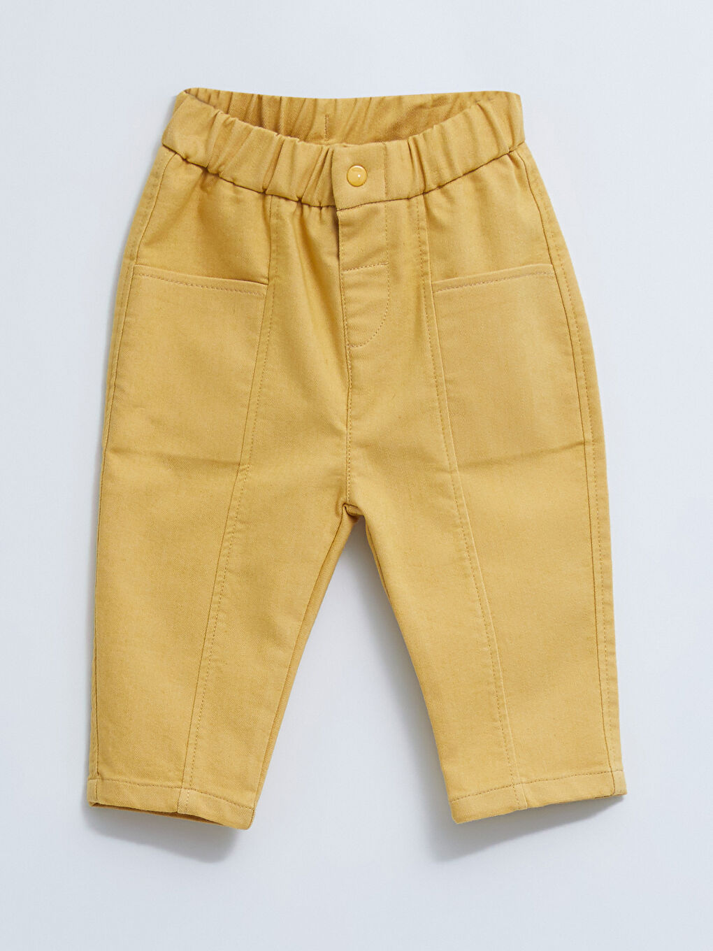 LCW baby Sari Beli Lastikli Basic Gabardin Erkek Bebek Pantolon