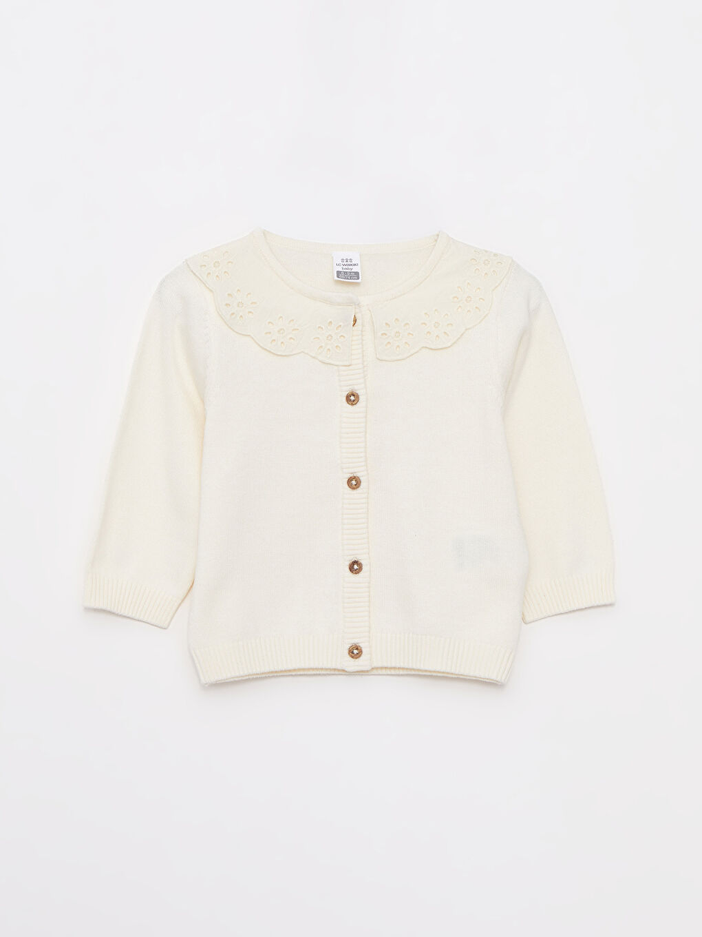 Baby Collar Long Sleeve Cotton Baby Girl Knitwear Cardigan