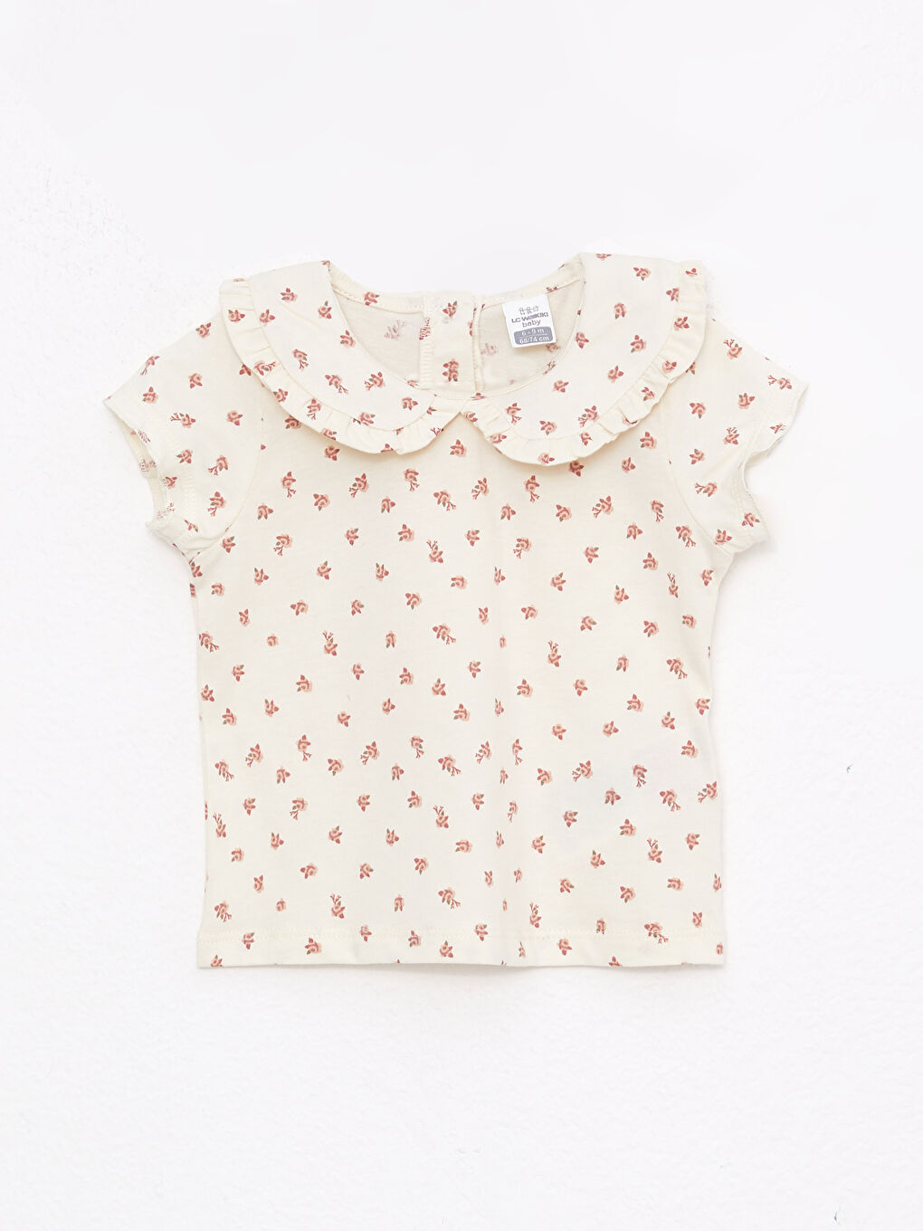 Bebe Collar Short Sleeve Cotton Baby Girl Blouse and Salopet 2-Pack Set-2