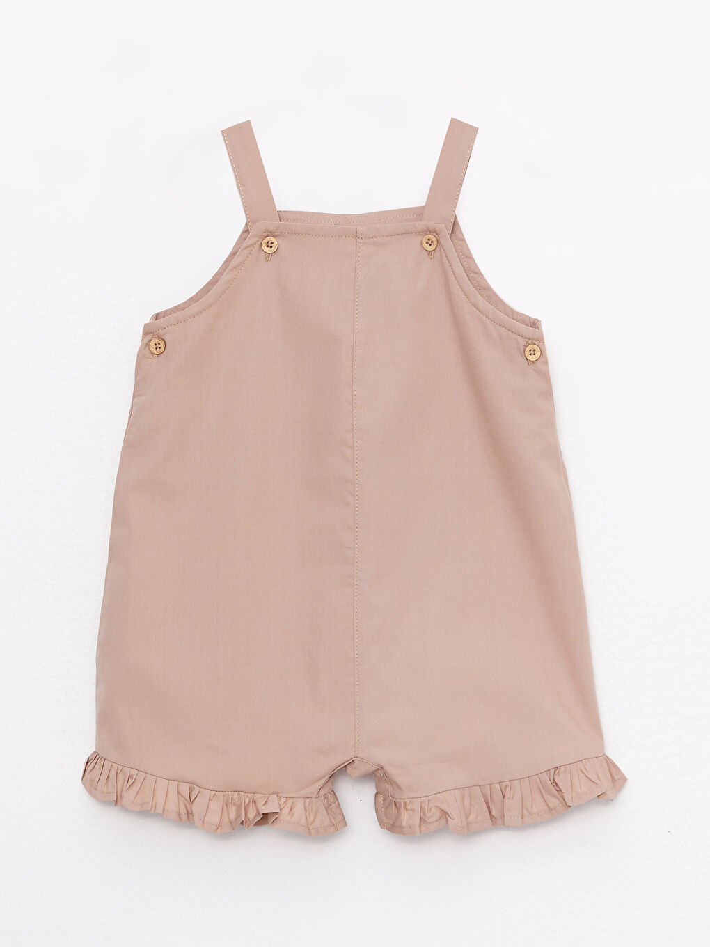 Bebe Collar Short Sleeve Cotton Baby Girl Blouse and Salopet 2-Pack Set-3