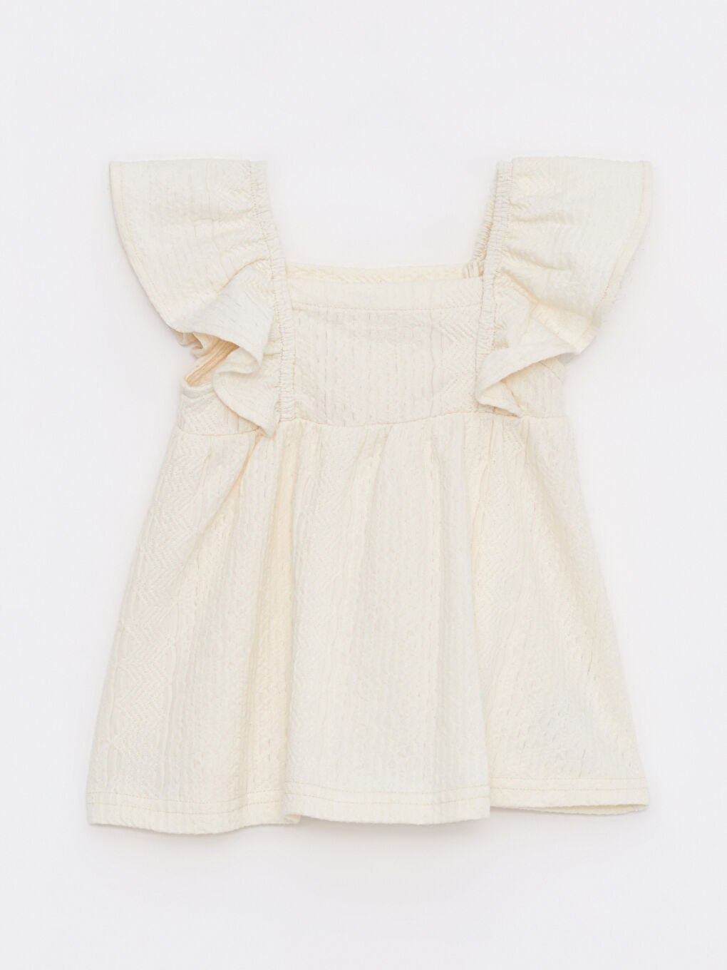 Square Collar Strappy Basic Baby Girls' Dress
