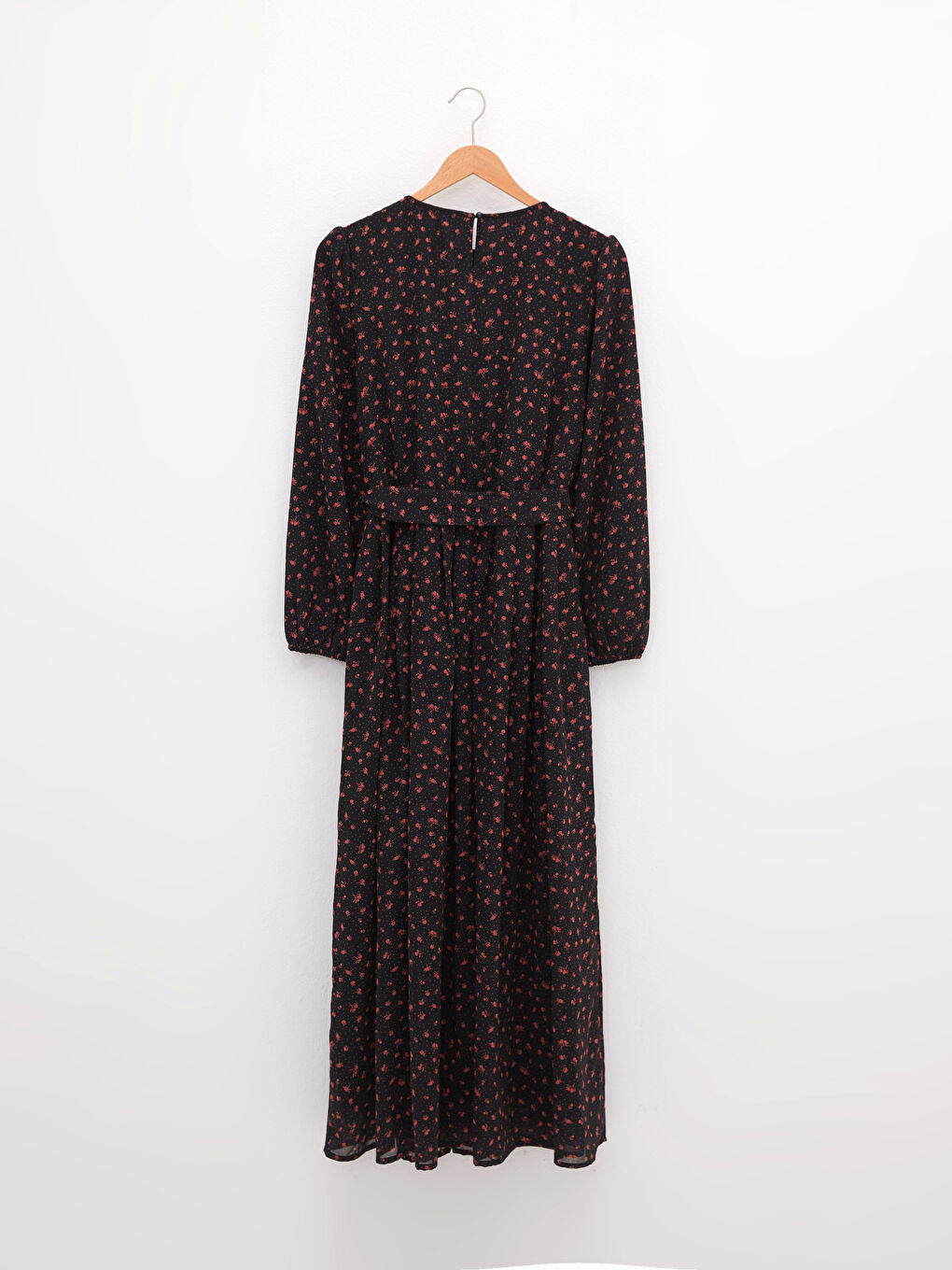 LCWAIKIKI Classic Robe en Chiffon à Motifs à Manches Longues à Col Rond pour Femmes -S23684Z8-LQJ
