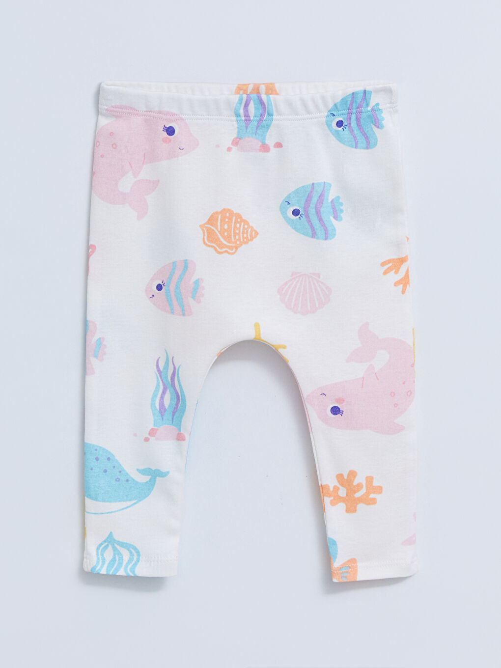 Elastic Waist Cotton Baby Girl Trousers 2 Pieces-1