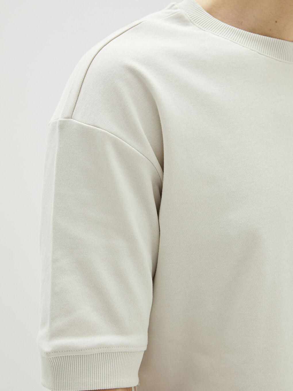 Oversize Crew Neck Short Sleeve Men's Sweatshirt-3