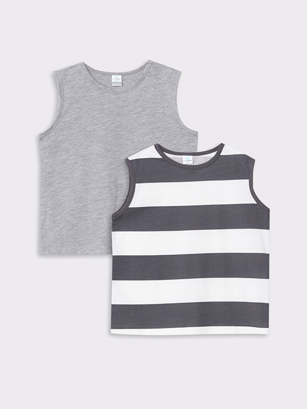 Antrasit Bisiklet Yaka Erkek Bebek Atlet 2'li