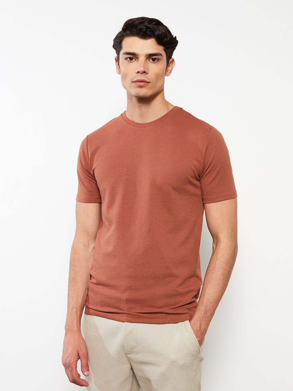 Crew Neck Short Sleeve Men's T-Shirt