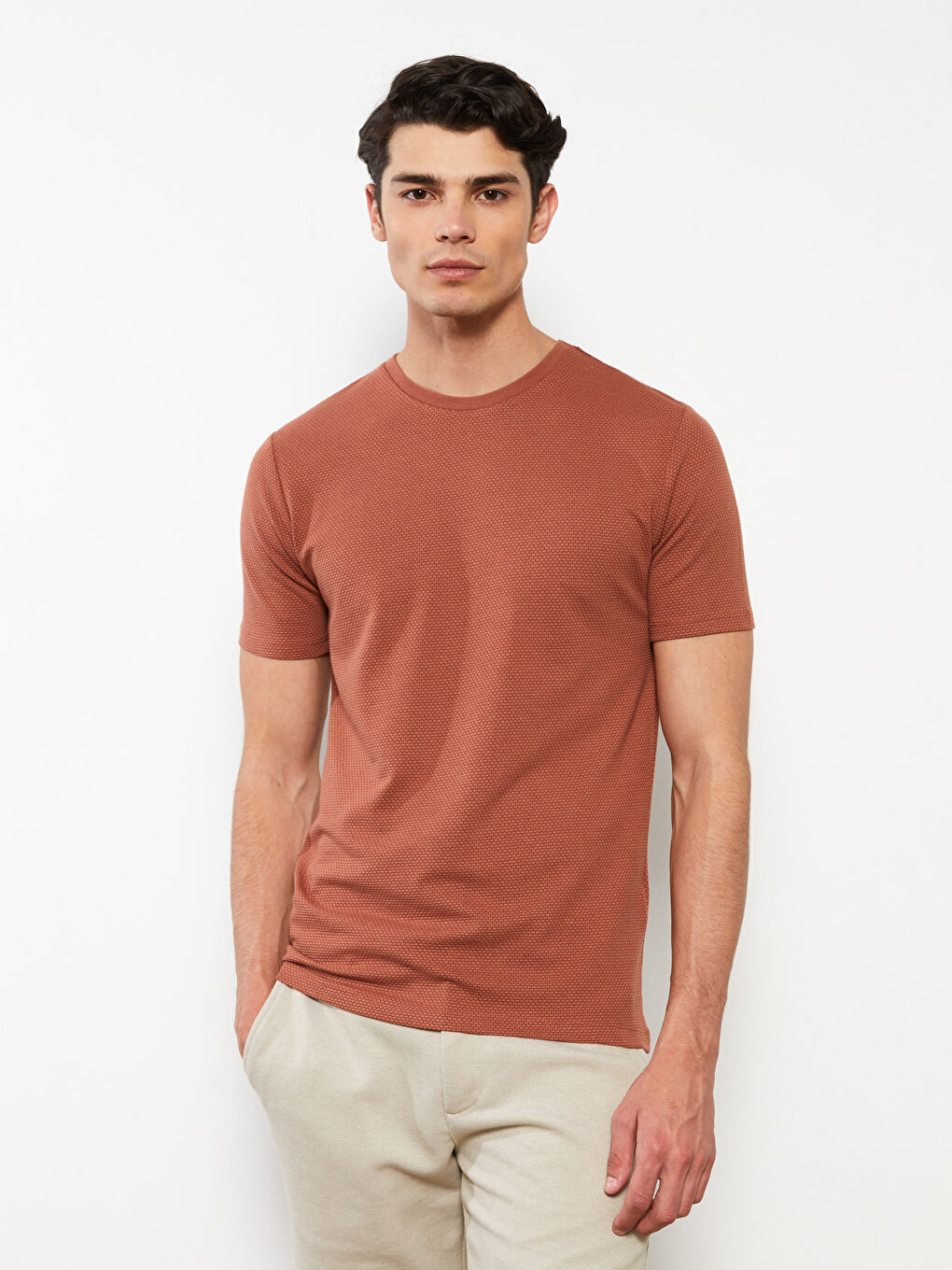 Crew Neck Short Sleeve Men's T-Shirt-1