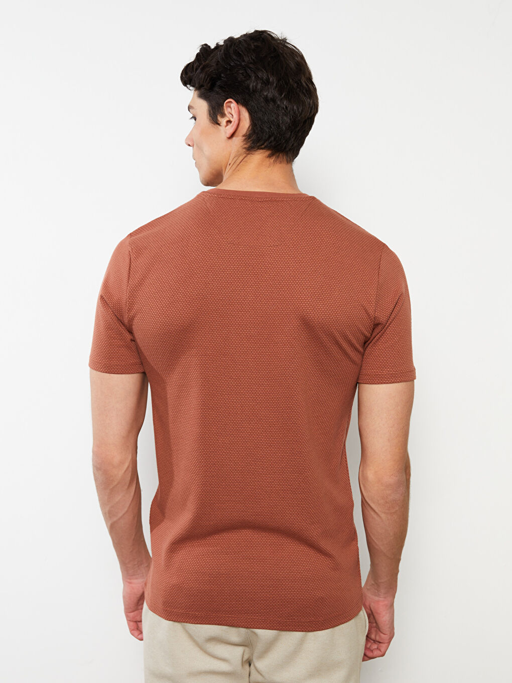 Crew Neck Short Sleeve Men's T-Shirt-4