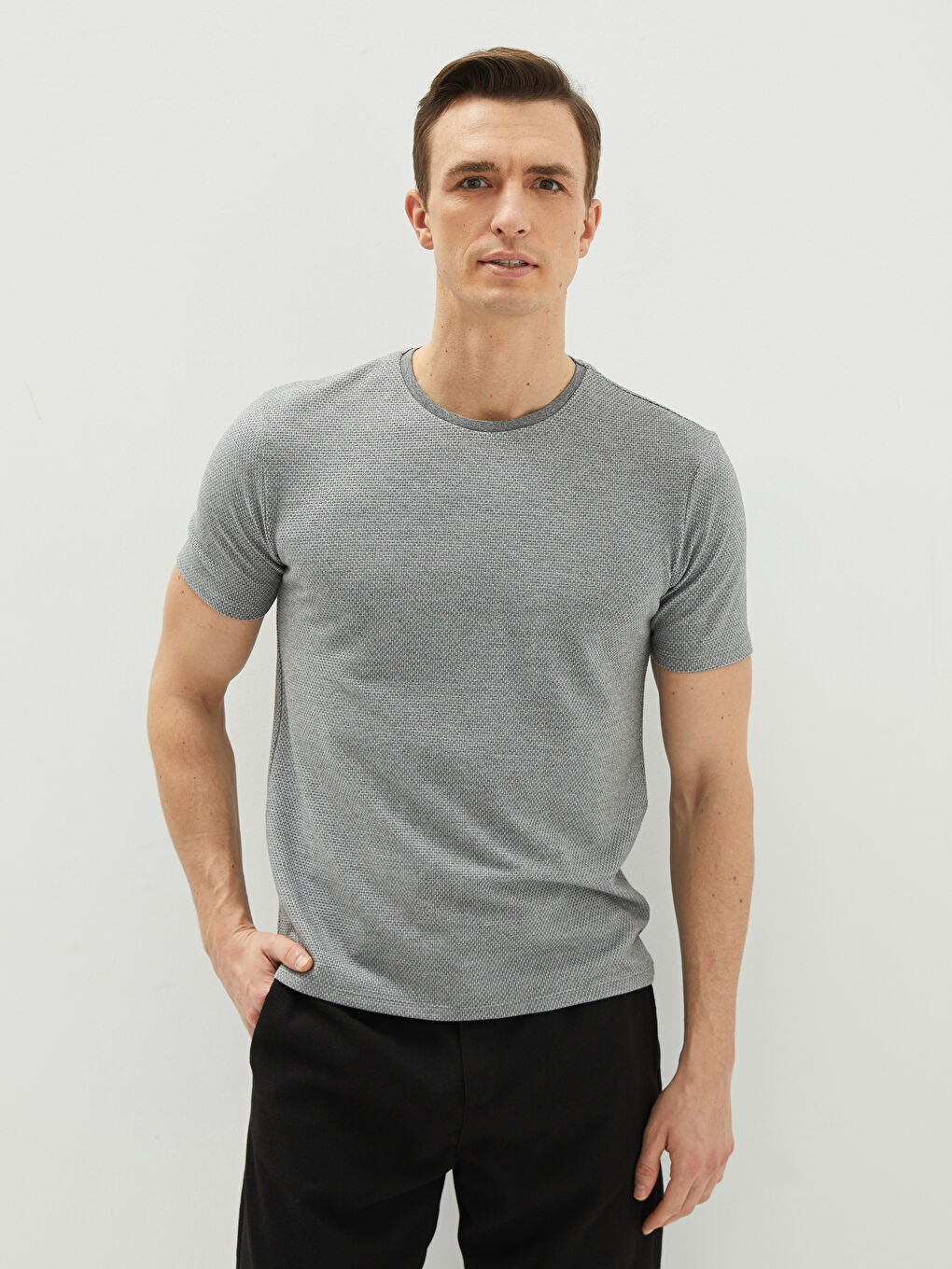 Crew Neck Short Sleeve Men's T-Shirt-1