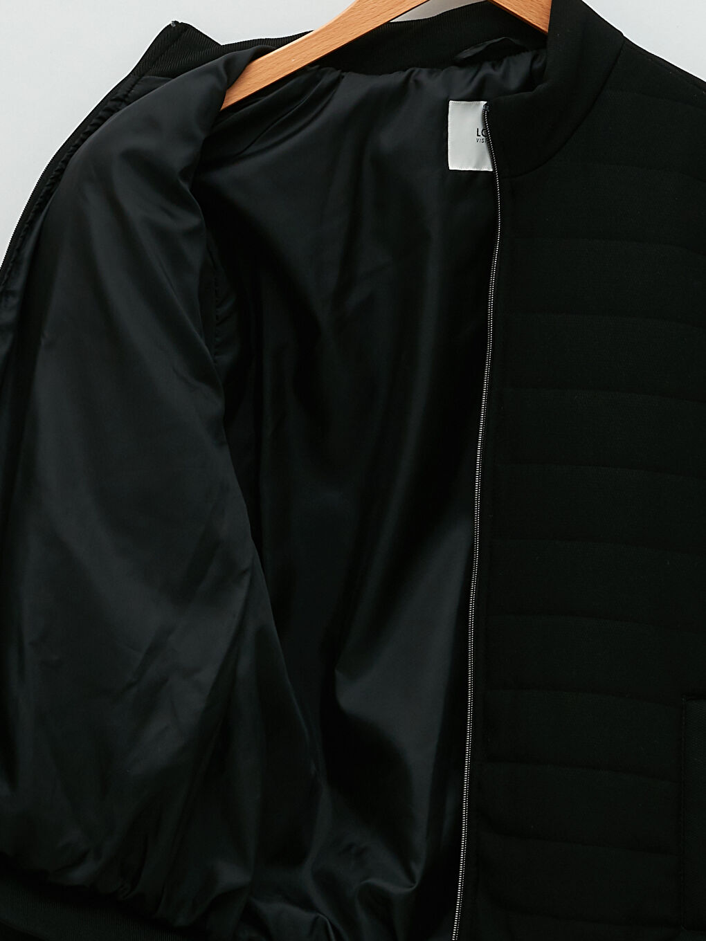 Siyah Slim Fit Dik Yaka Erkek Mont-9