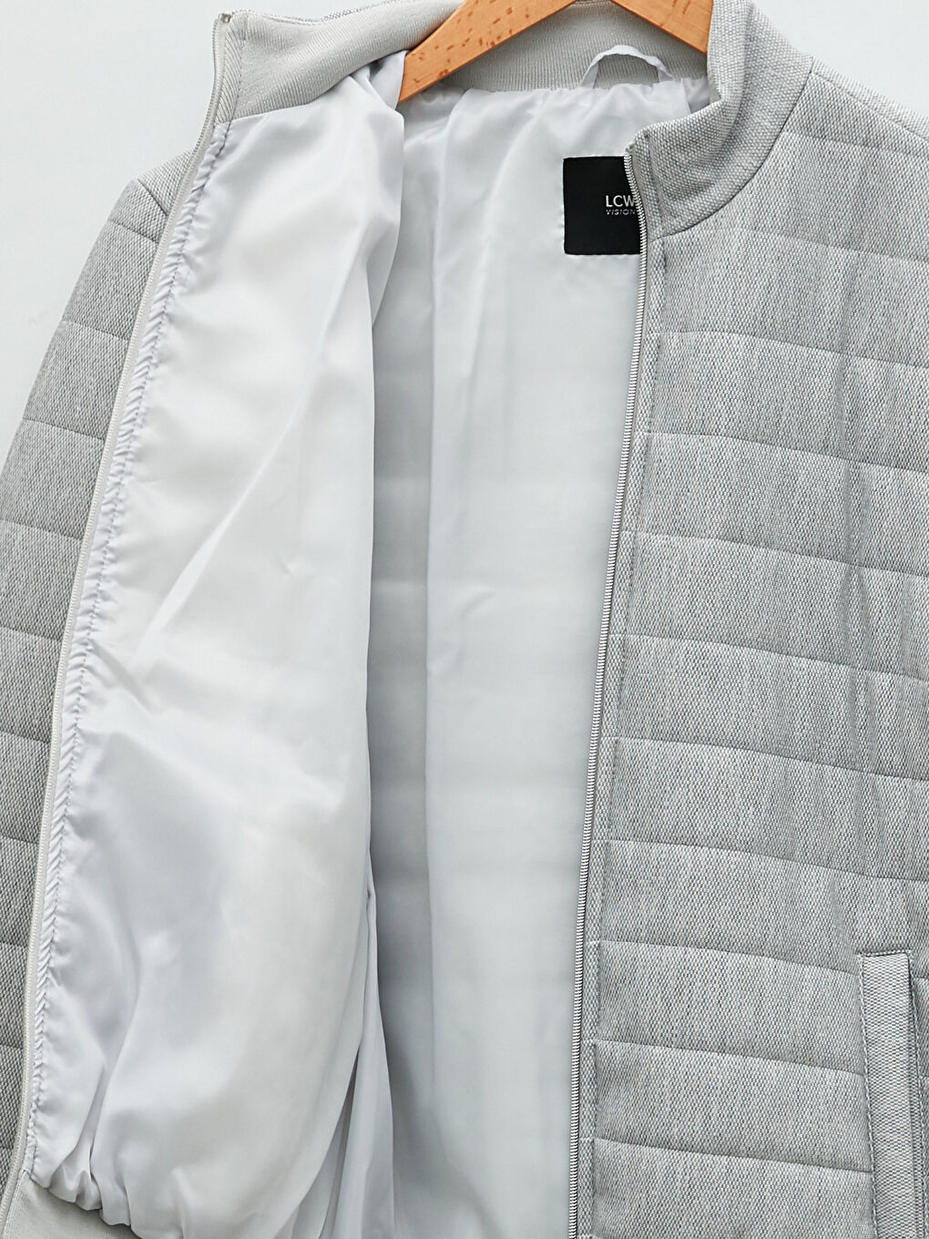 LCW Vision Gri Slim Fit Dik Yaka Erkek Mont - 7
