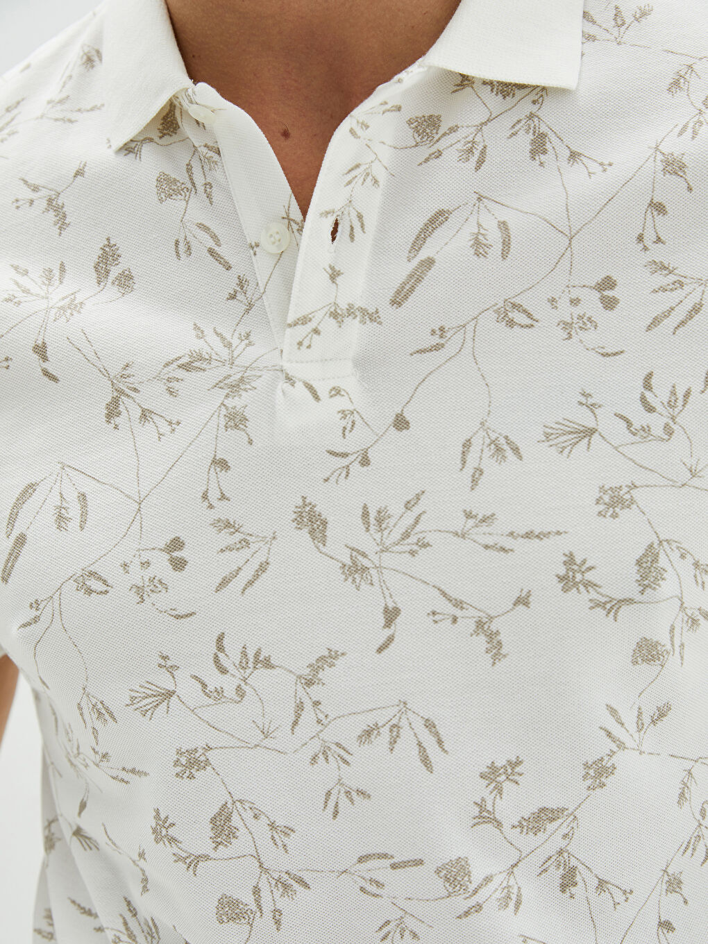 Футболка Мужская Поло Воротник Короткий Рукав Узорчатая Пике-3